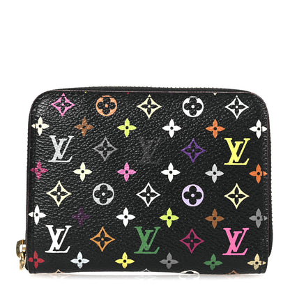 Louis Vuitton Monogram Multicolor Zippy Coin Purse Black Violet 1 of 6