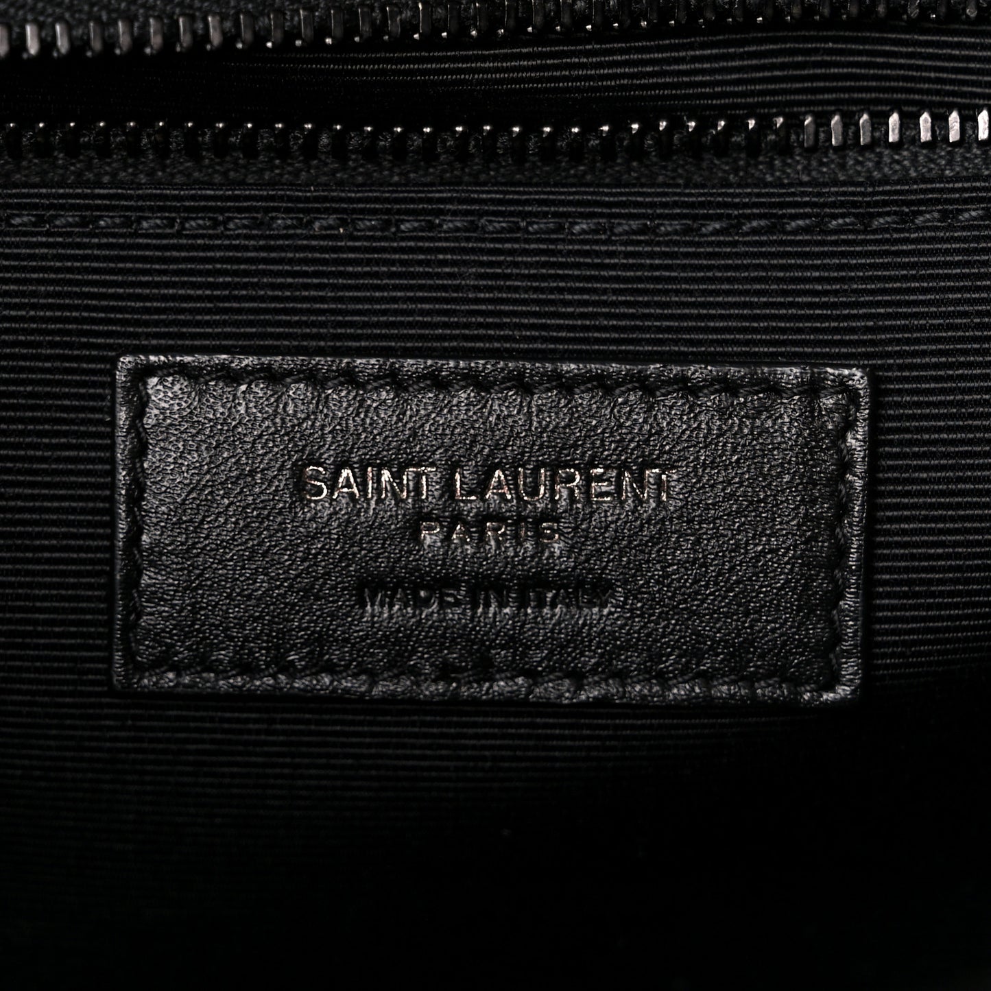 Grain De Poudre Textured Mixed Matelasse Large Triquilt Monogram Monochrome Satchel Black