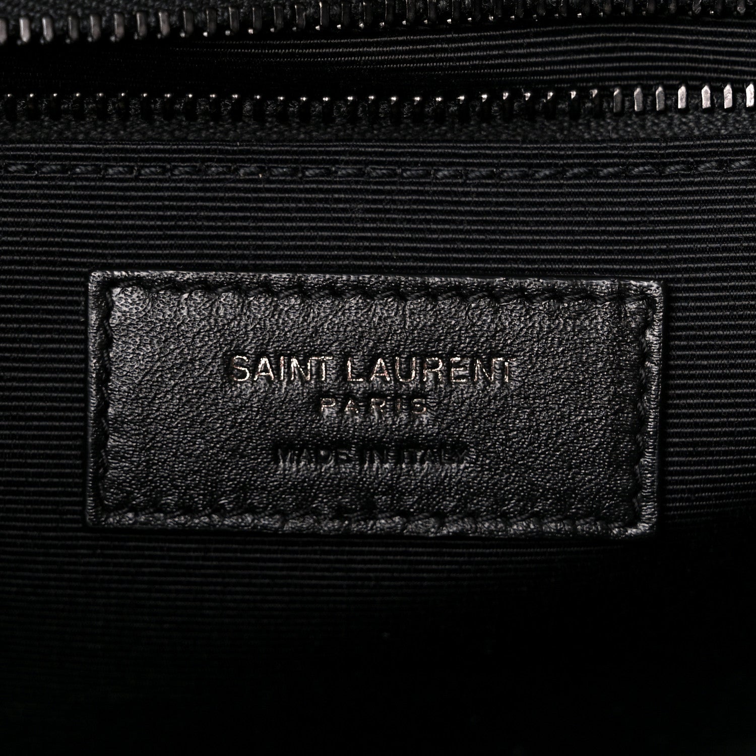 Saint Laurent Grain De Poudre Textured Mixed Matelasse Large Triquilt Monogram Monochrome Satchel Black 7 of 12