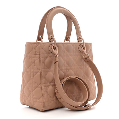 Christian Dior Ultra Matte Calfskin Cannage Medium Lady Dior Beige 3 of 12