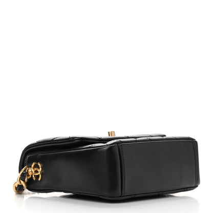 Chanel Lambskin Quilted Mini Side Note Flap Black 4 of 11