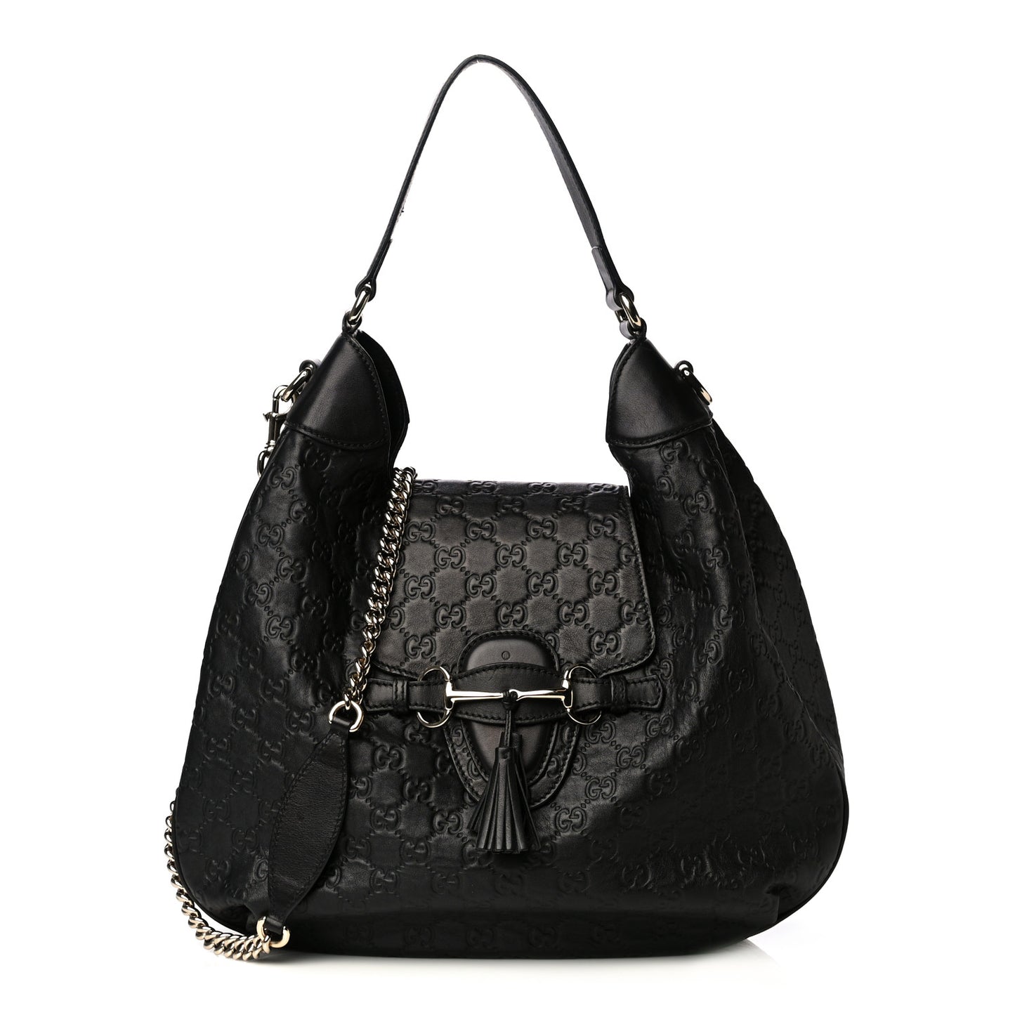 Guccissima Medium Emily Hobo Black