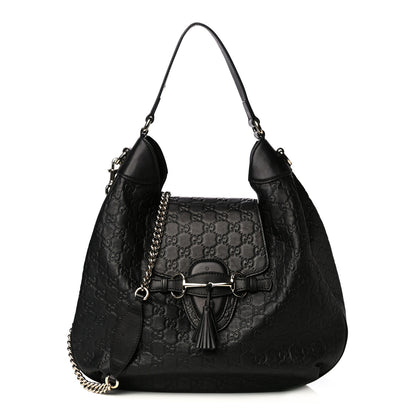 Gucci Guccissima Medium Emily Hobo Black 2 of 8