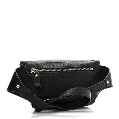Valentino Garavani Grainy Calfskin Rockstud Belt Bag Black 3 of 9