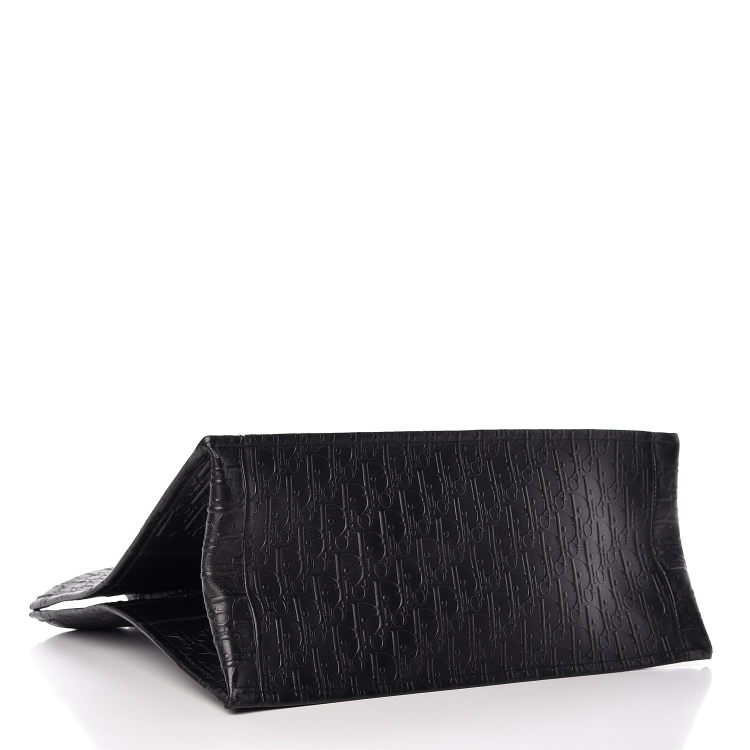 Christian Dior Oblique Calfskin Embossed Book Tote Black 4 of 8