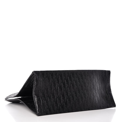 Christian Dior Oblique Calfskin Embossed Book Tote Black 4 of 8