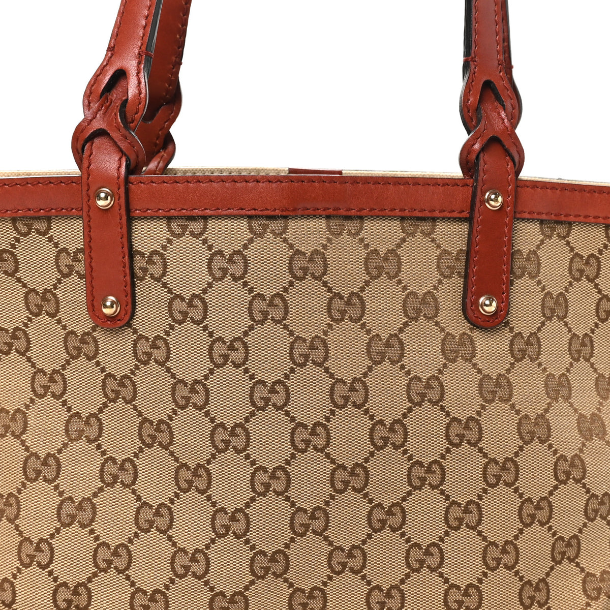 Gucci Monogram Small Craft Tote Red 9 of 11