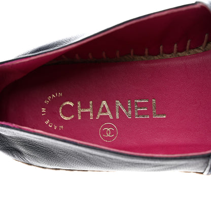 Chanel Lambskin CC Espadrilles 37 Navy Fuchsia Black 6 of 9