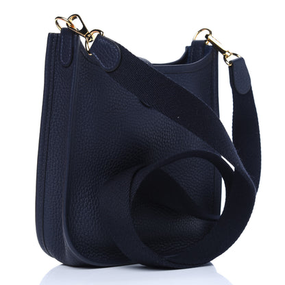 Hermes Taurillon Clemence Evelyne TPM Bleu Encre 3 of 14
