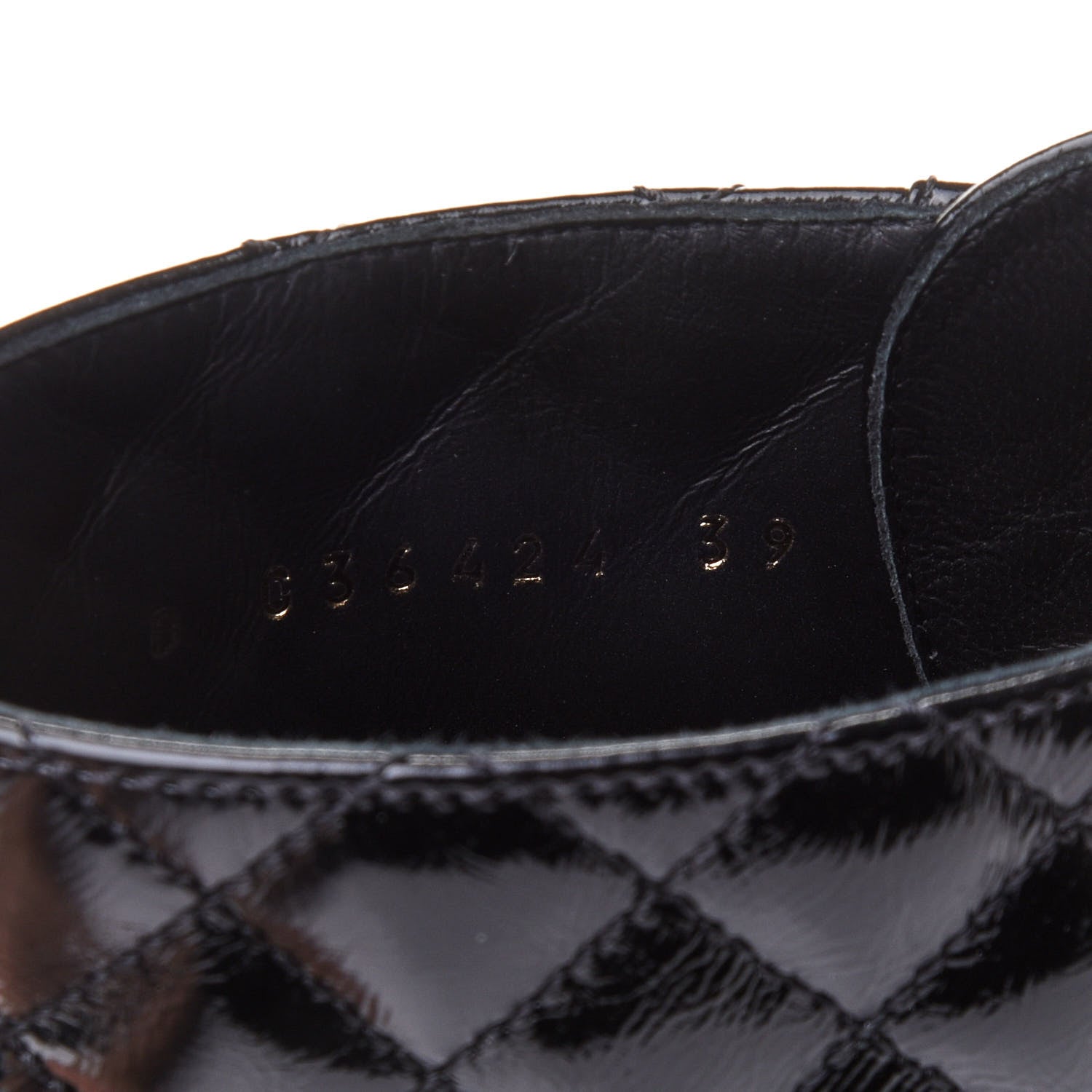 Chanel Shiny Calfskin Quilted Lace Up Combat Boots 39 Black 8 of 9