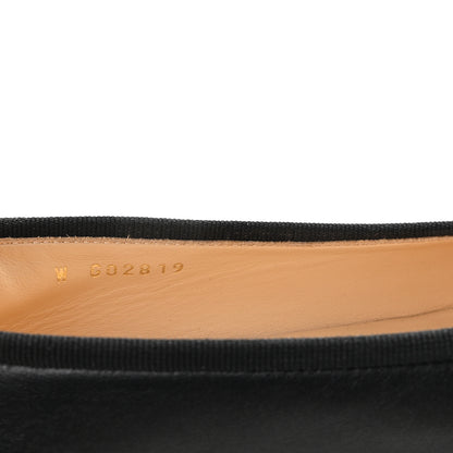 Chanel Lambskin Patent Cap Toe Ballerina Flats 38 Black 8 of 10