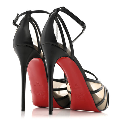 Christian Louboutin Kid Rete Filamenta 120 Platform Sandals 37 Black 5 of 8