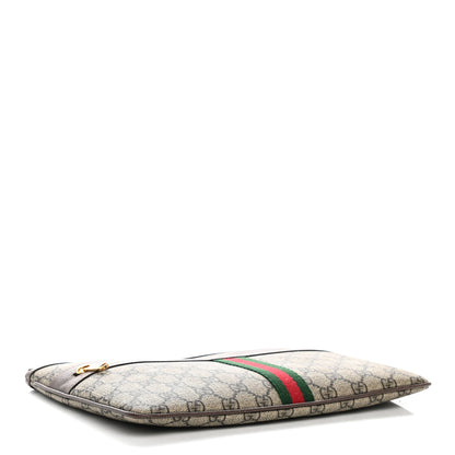 Gucci GG Supreme Monogram Large Ophidia Pouch Clutch Brown 4 of 10