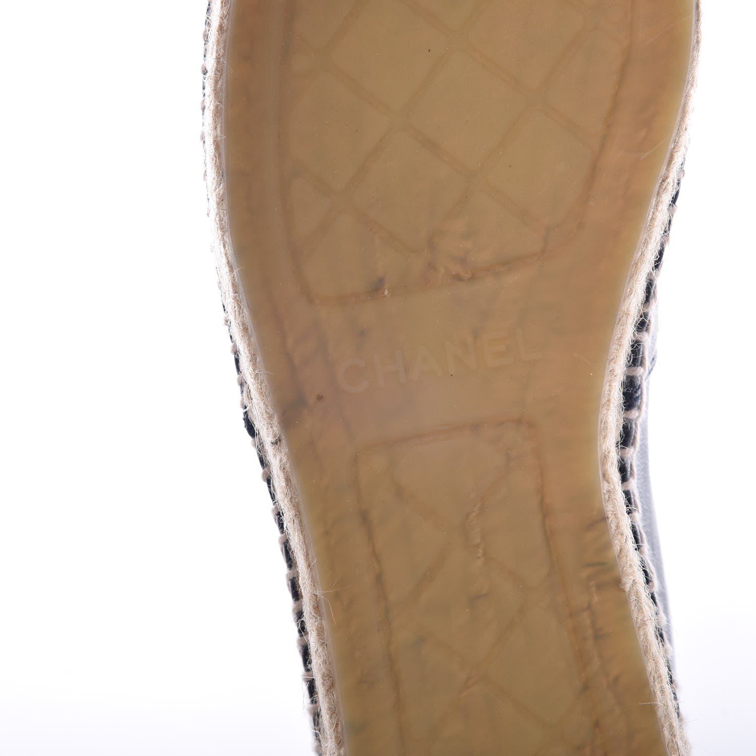 Chanel Lambskin Espadrilles 38 Navy Black 6 of 16