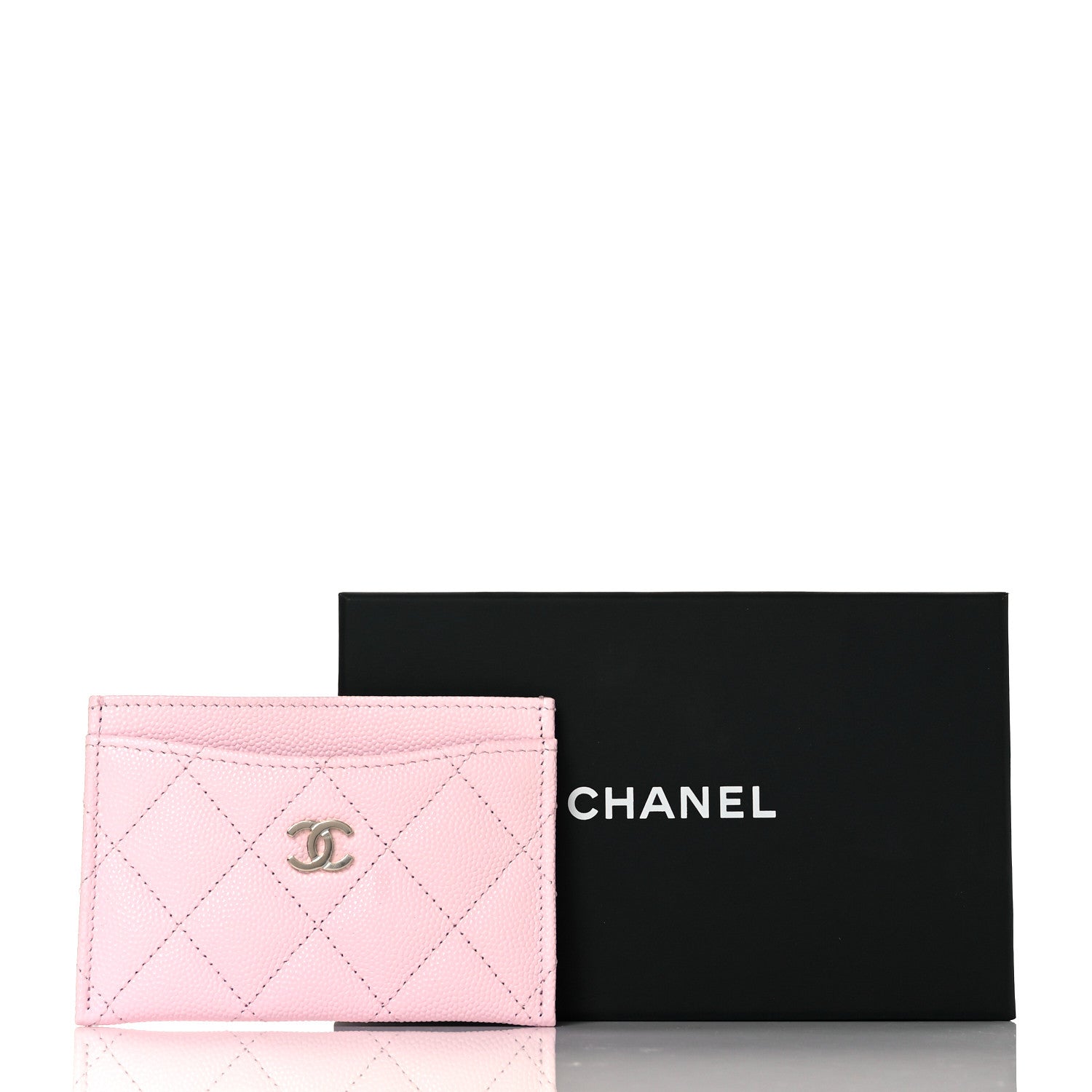 Chanel Caviar Quilted Card Holder Light Pink 9 of 9
