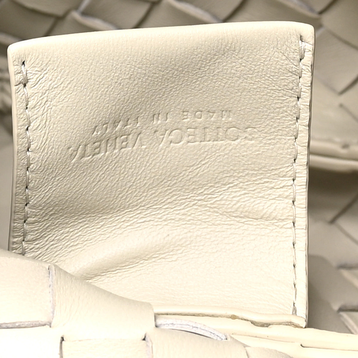 Nappa Intrecciato Baby Campana Shoulder Bag Silica Grey