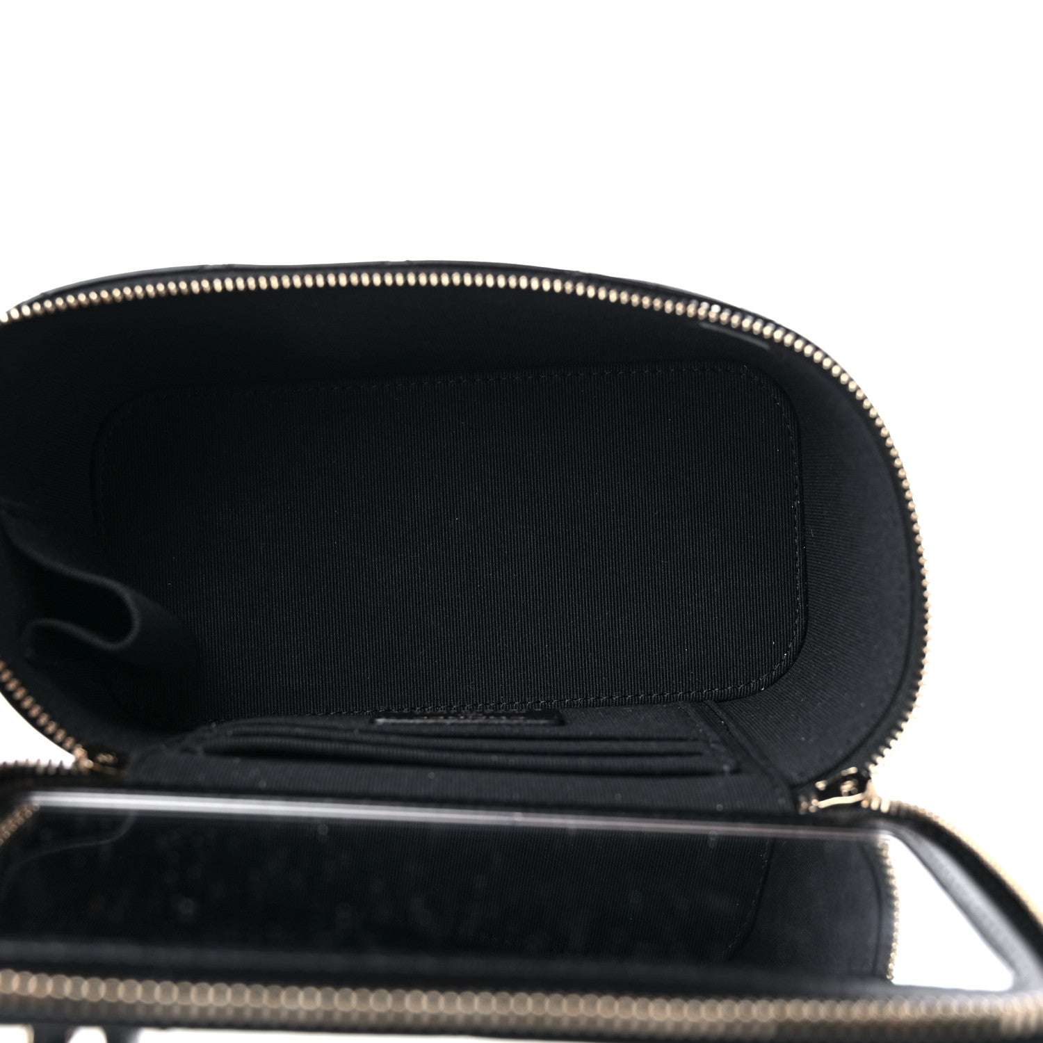Chanel Lambskin Quilted Small Top Handle Vanity Case With Chain Black 5 of 10