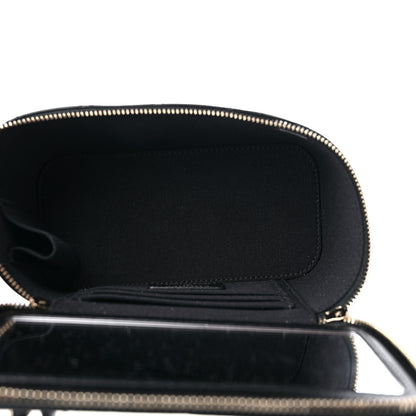 Chanel Lambskin Quilted Small Top Handle Vanity Case With Chain Black 5 of 10