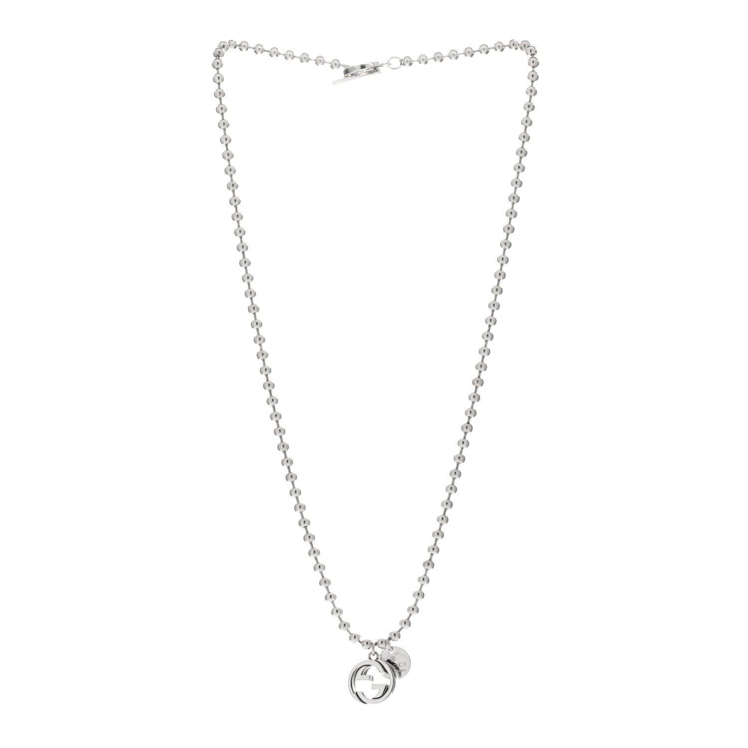 Gucci Sterling Silver Interlocking G Charm Toggle Necklace 2 of 3