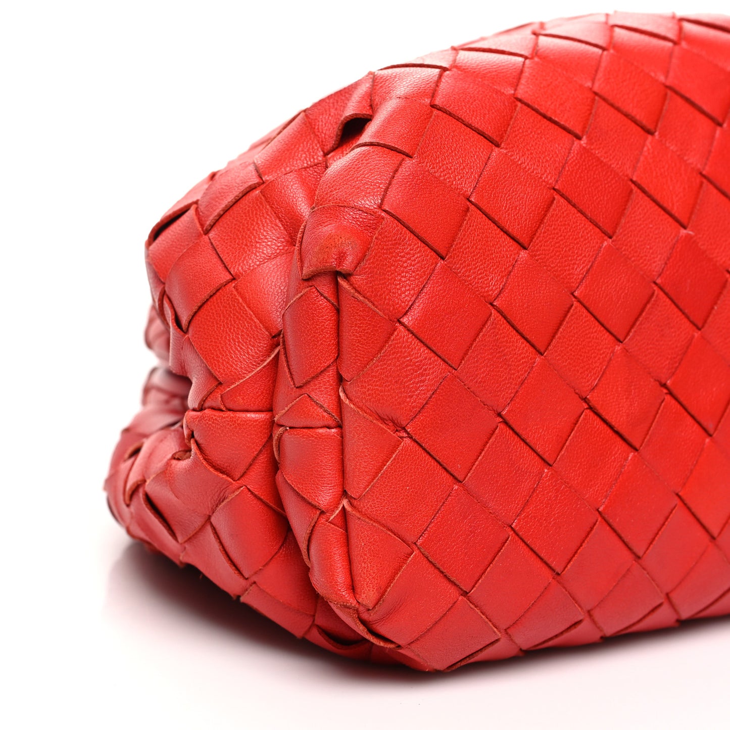 Nappa Maxi Intrecciato The Pouch Oversized Clutch Bright Red