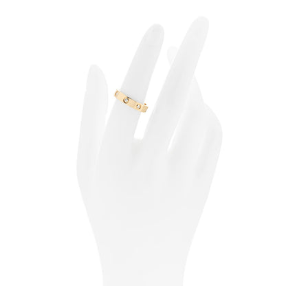 Cartier 18K Yellow Gold 8 Diamond 4mm LOVE Wedding Band Ring 52 6 2 of 5