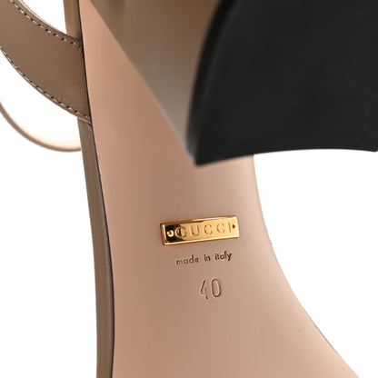 Gucci Lifford Calfskin GG Marmont Ankle Wrap 75mm Sandals 40 Mud 6 of 7