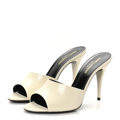 Saint Laurent Calfskin New Belfagor 95mm Mules 37 Pearl 4 of 10