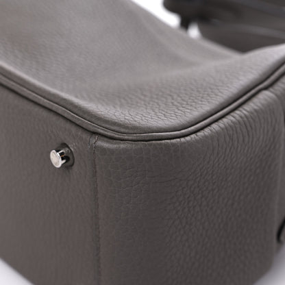 Hermes Taurillon Clemence Mini Lindy 20 Etain 10 of 16