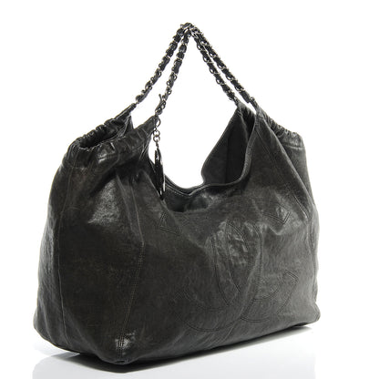 Chanel Distressed Caviar XL Coco Cabas Black 3 of 8