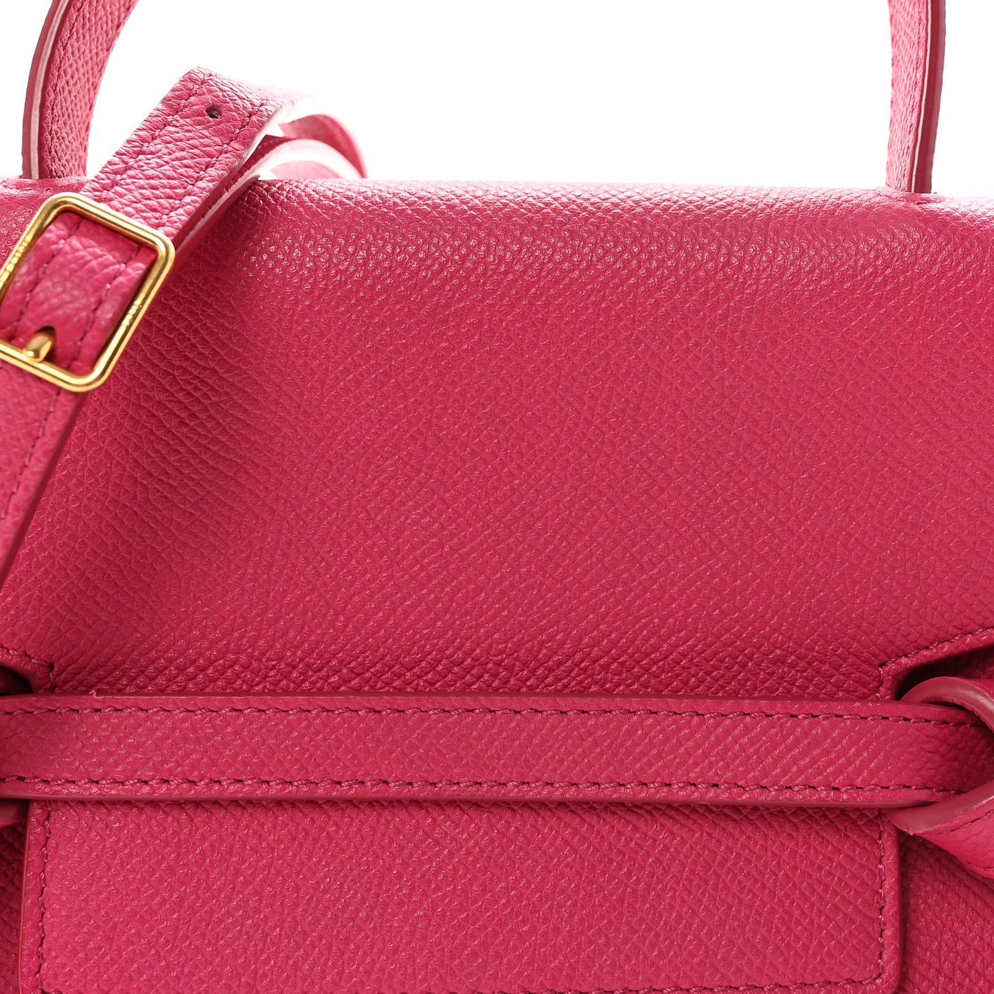 Grained Calfskin Nano Belt Bag Raspberry