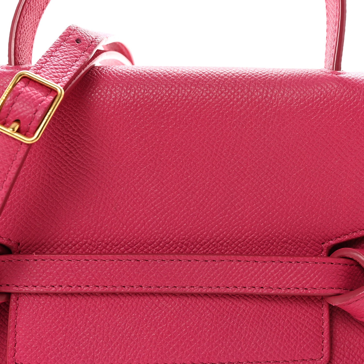 Celine Grained Calfskin Nano Belt Bag Raspberry 8 of 10