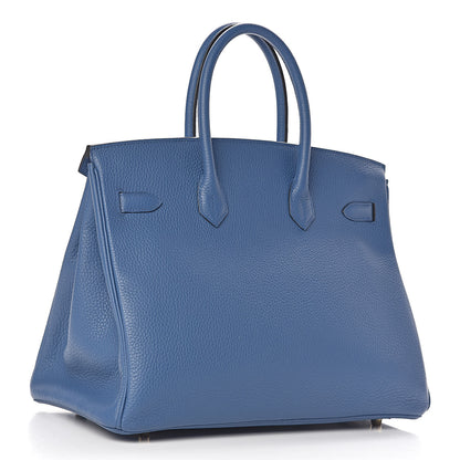 Hermes Togo Birkin 35 Bleu Agate 3 of 11