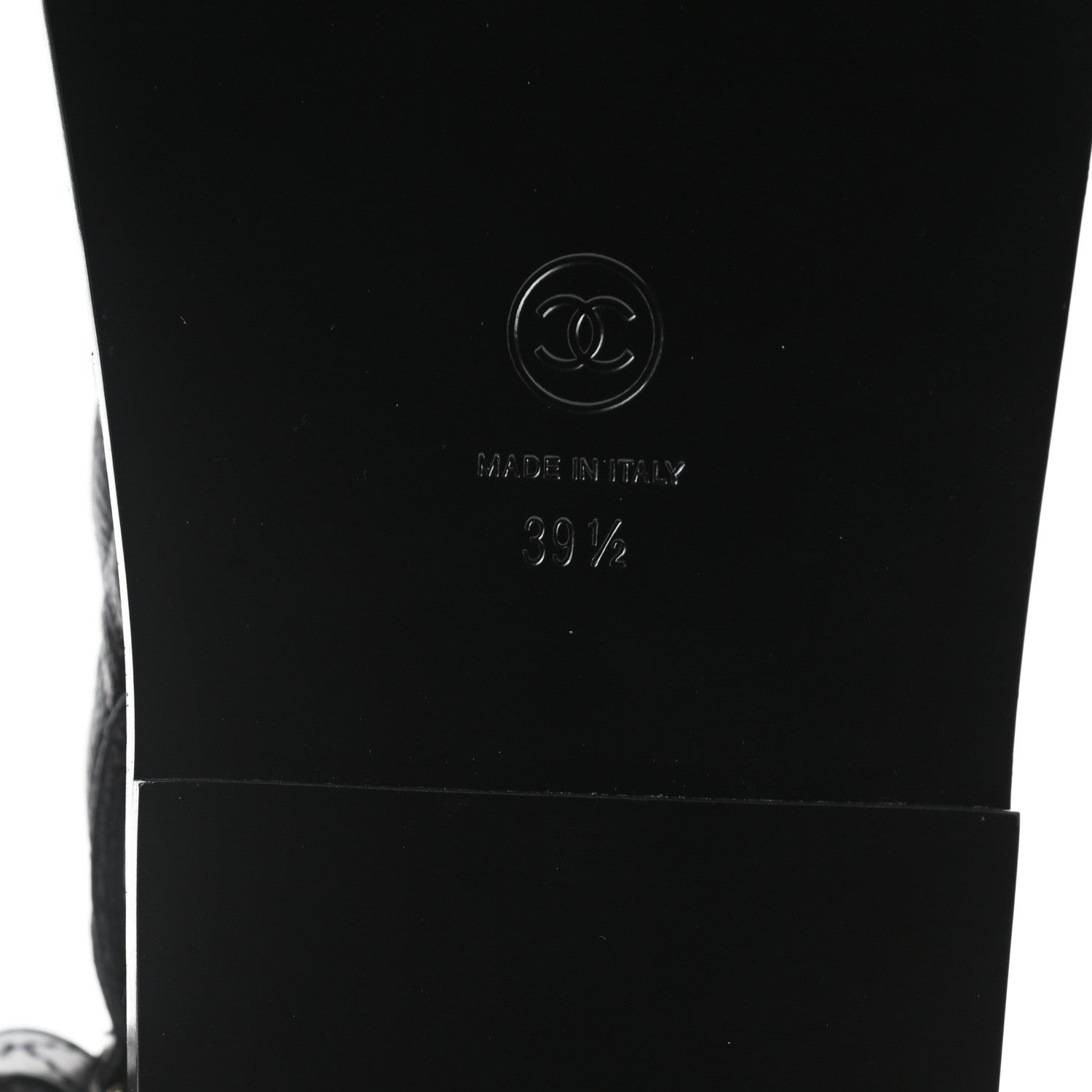 Chanel Grained Calfskin Velcro Dad Sandals 39.5 Black 6 of 8