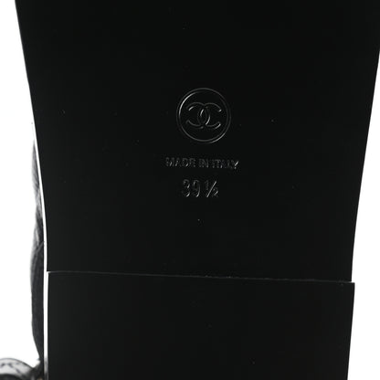 Chanel Grained Calfskin Velcro Dad Sandals 39.5 Black 6 of 8
