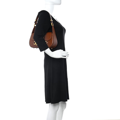Valentino Garavani Smooth Calfskin VLogo Chain Shoulder Bag Saddle Brown 2 of 7