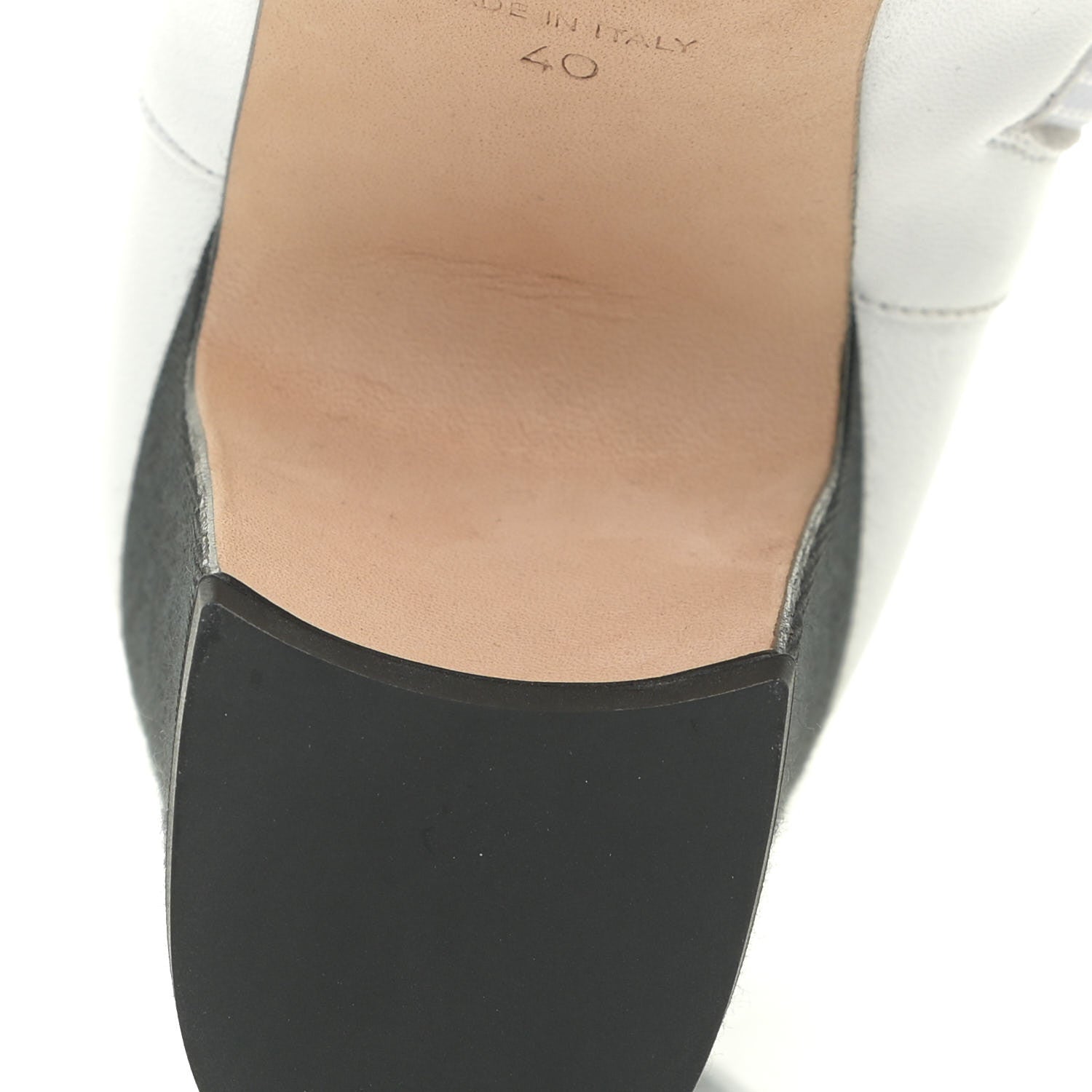 Chanel Lambskin Grosgrain CC Cap Toe Short Boots 40 White Black 9 of 14