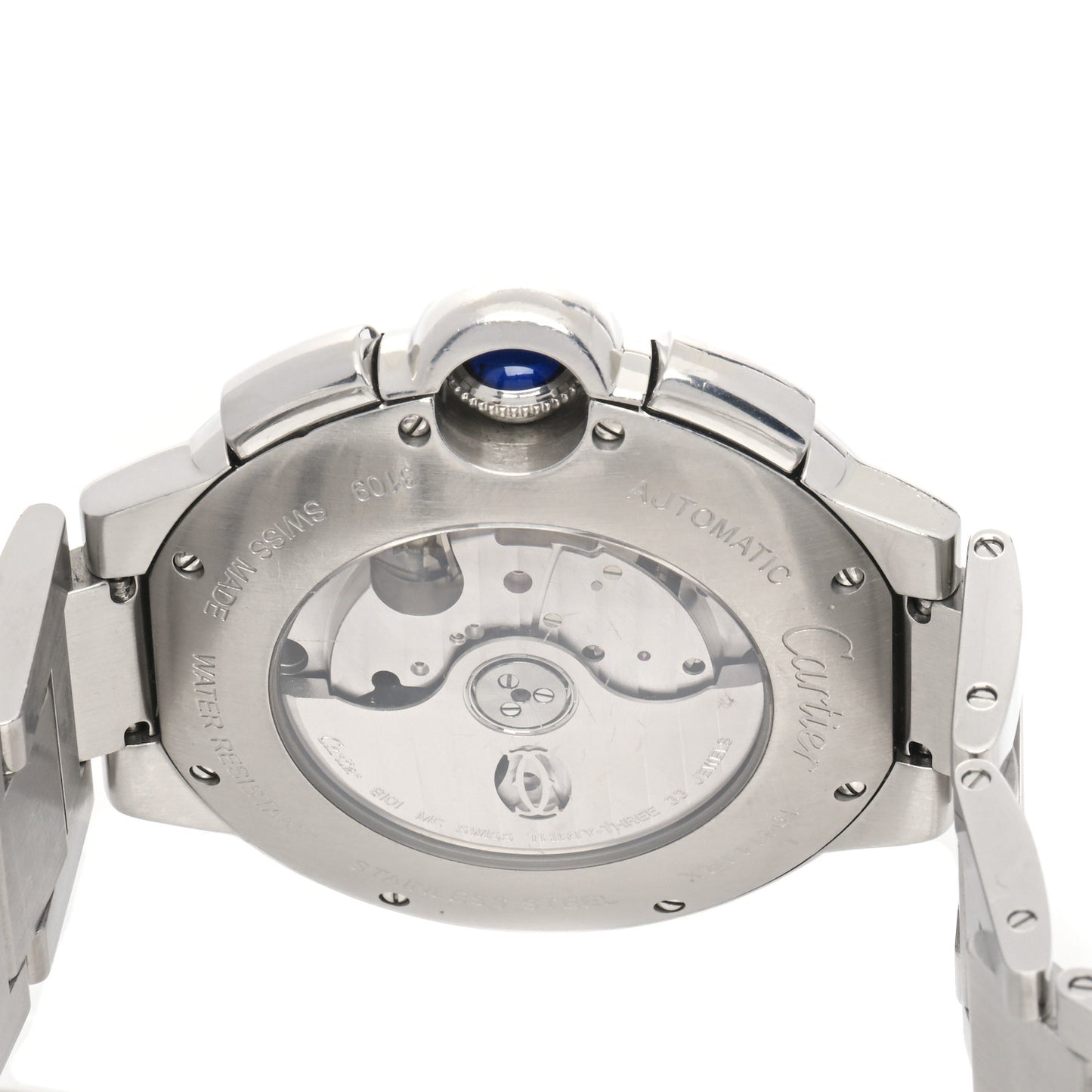 Stainless Steel 44mm Ballon Bleu De Cartier Chronograph Automatic Watch