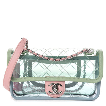 Chanel Lambskin PVC Quilted Mini Coco Splash Flap Blue Green 1 of 9