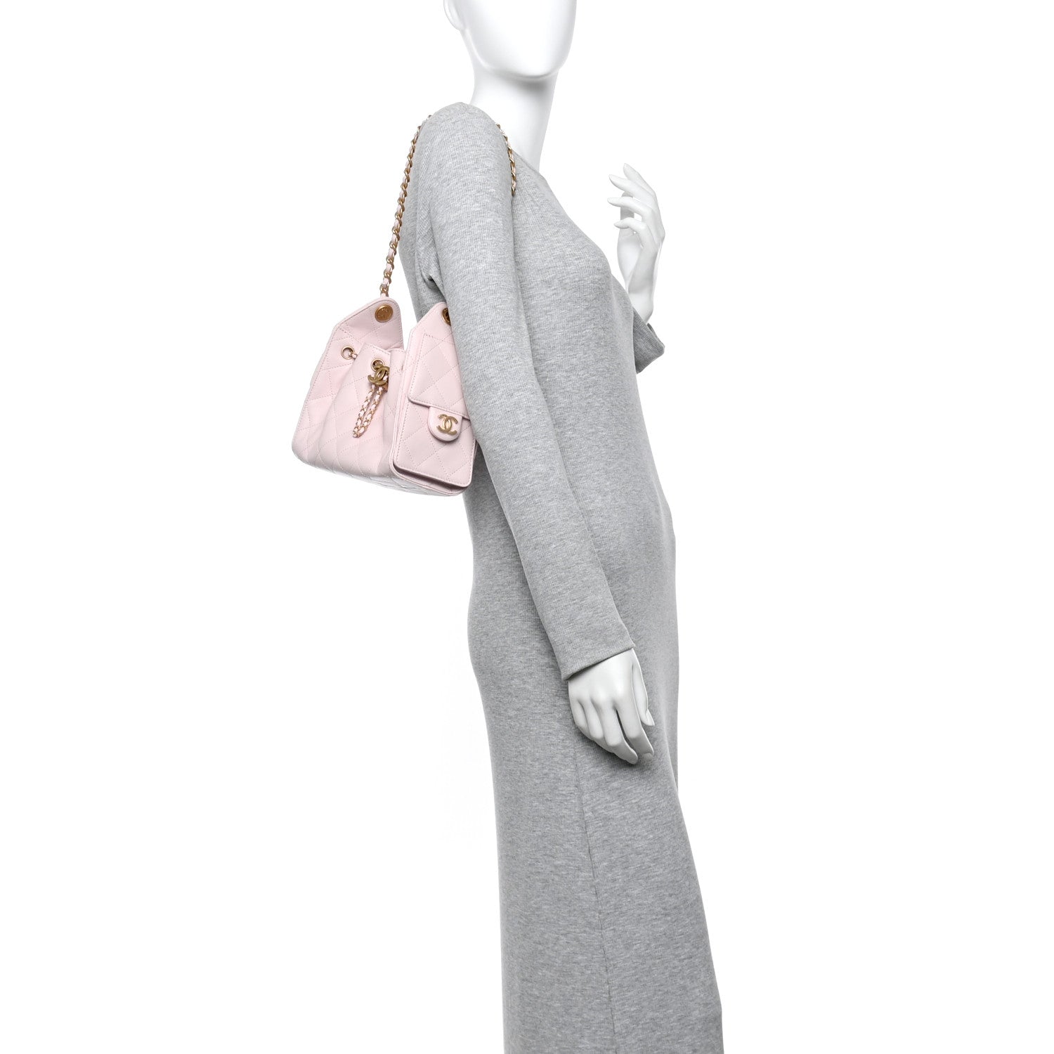 Chanel Caviar Quilted Mini Chanel 25 Handbag Light Pink 2 of 11