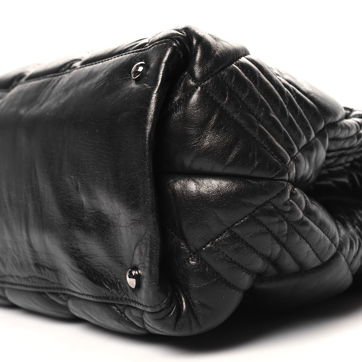 Chanel Lambskin Quilted In Out Flap Tote Black 10 of 12