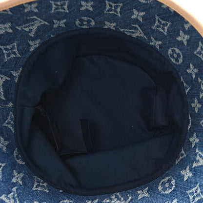 Louis Vuitton Monogram Denim Jacquard LV Remix Bucket Hat M Blue 7 of 8