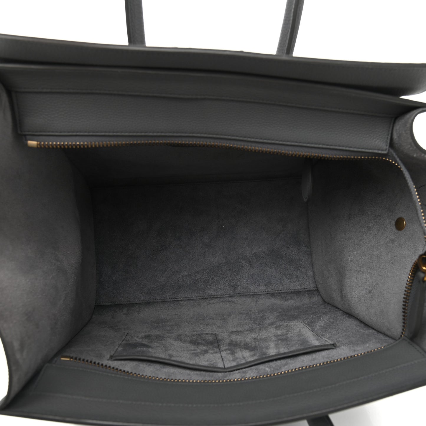 Drummed Calfskin Mini Luggage Kohl