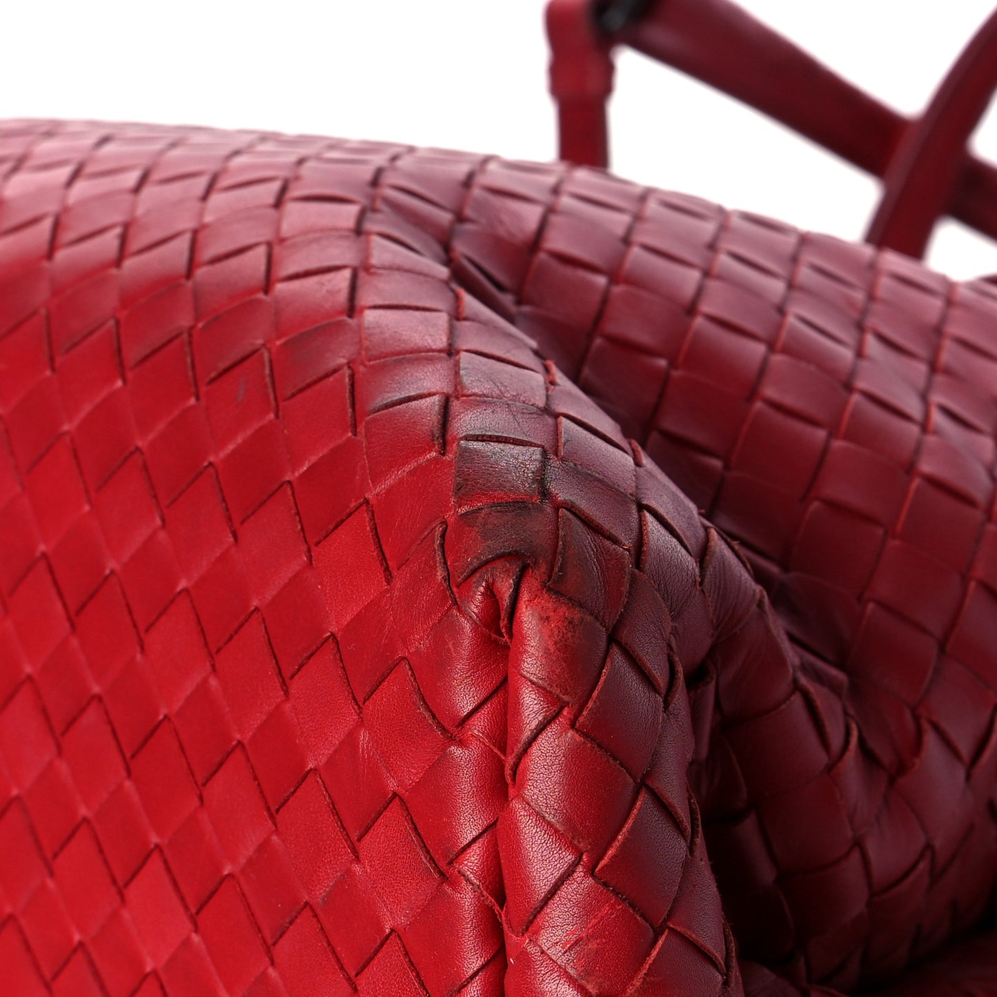 Nappa Intrecciato Medium Roma Tote Red