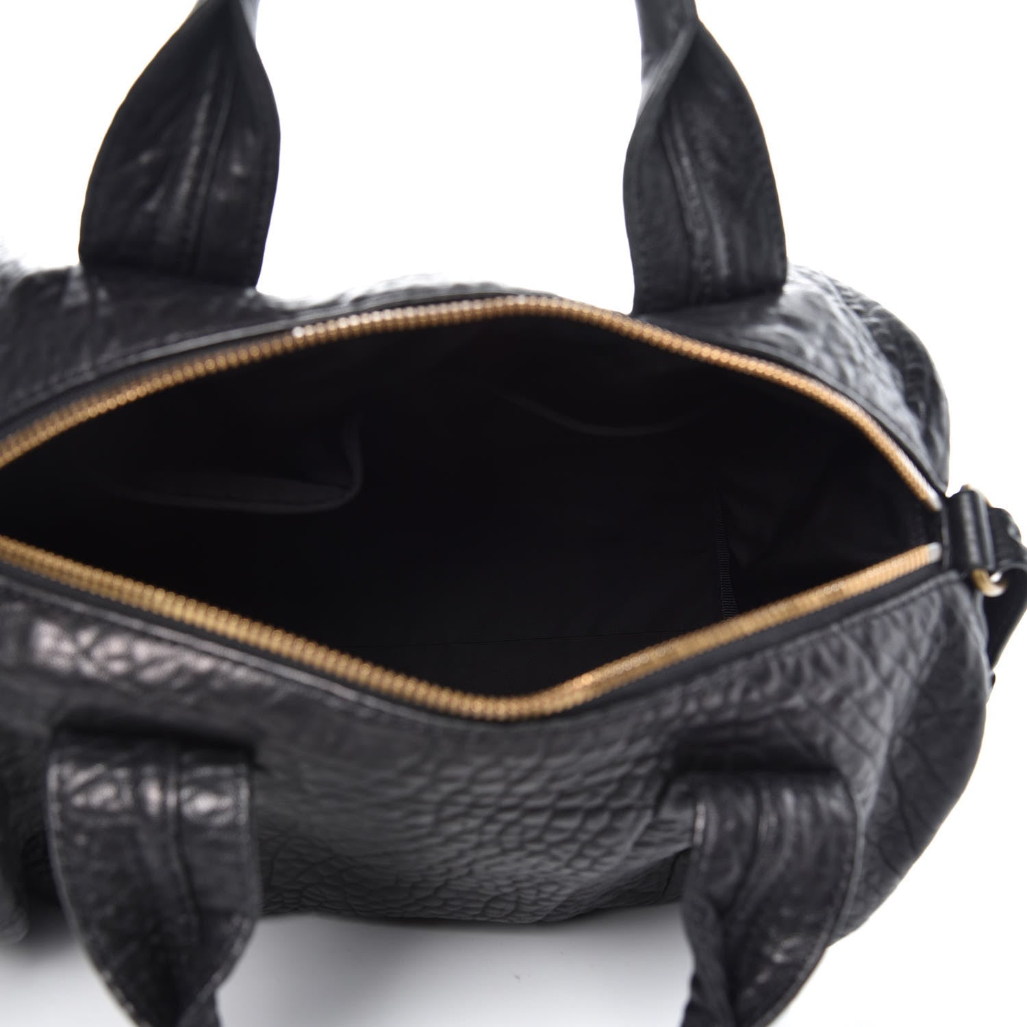 Alexander Wang Pebbled Lambskin Rocco Black Antique Brass Hardware 5 of 11