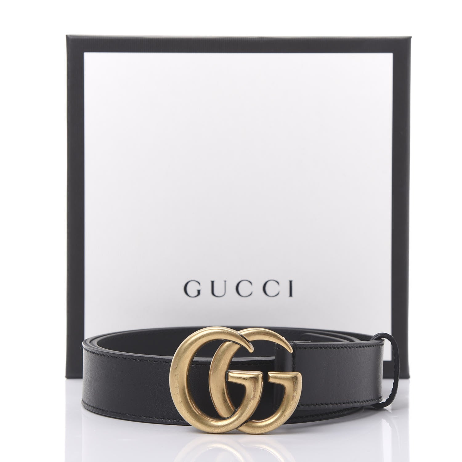 Gucci Calfskin Double G 30mm Belt 90 36 Black 6 of 6