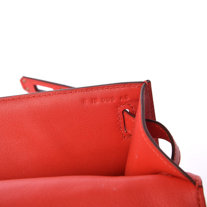 Hermes Swift Kelly Pochette Clutch Rouge Tomate 21 of 26