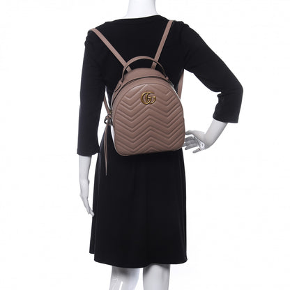 Gucci Calfskin Matelasse GG Marmont Backpack Porcelain Rose 2 of 11