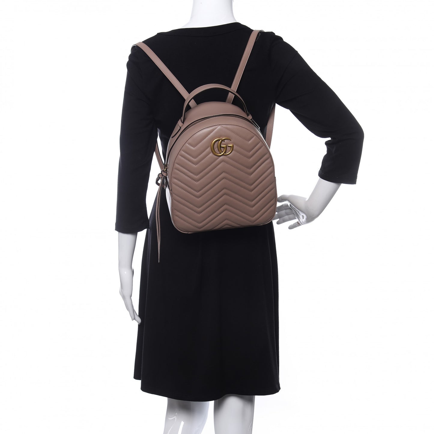 Calfskin Matelasse GG Marmont Backpack Porcelain Rose
