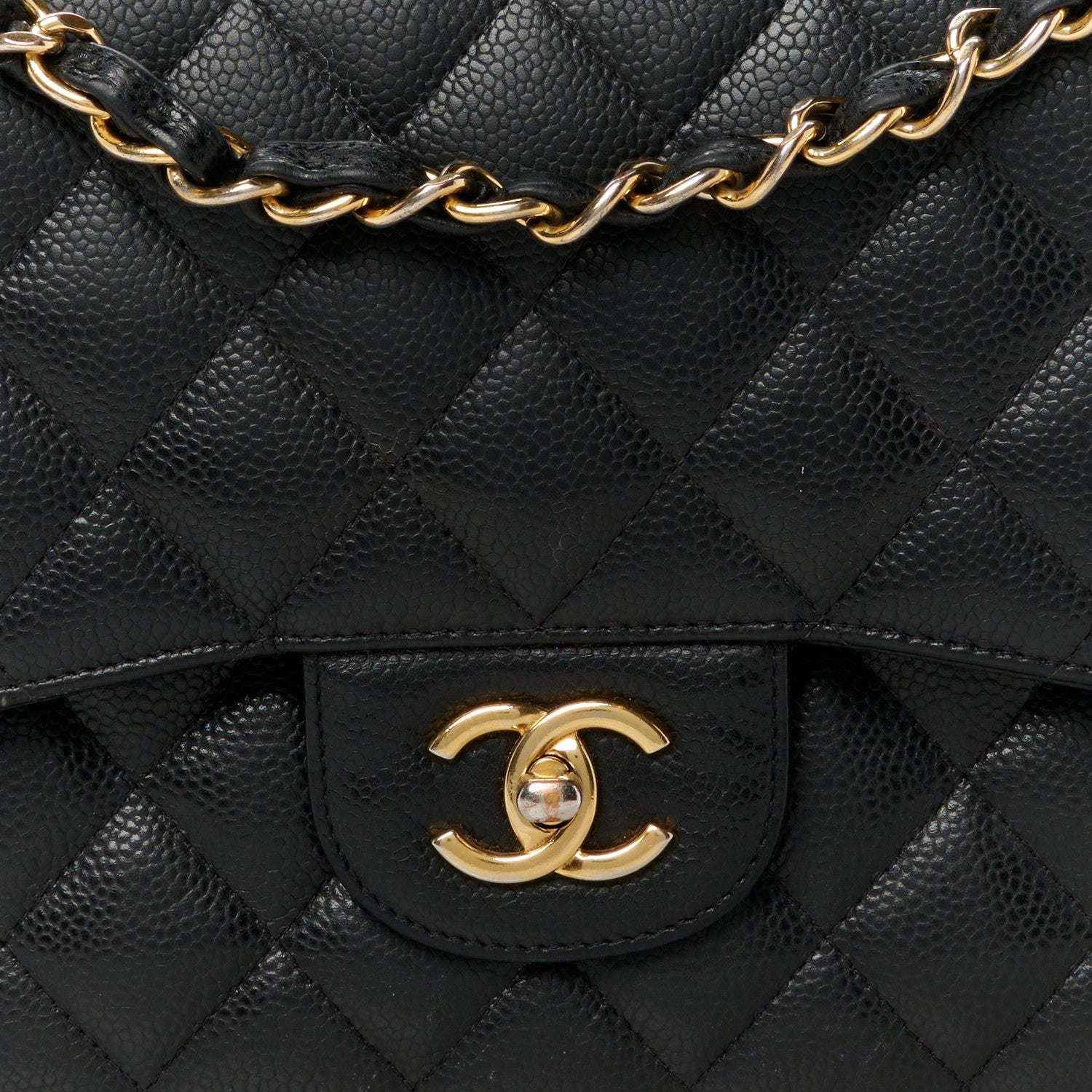 Chanel Caviar Quilted Jumbo Double Flap Black 9 of 12