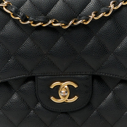 Chanel Caviar Quilted Jumbo Double Flap Black 9 of 12